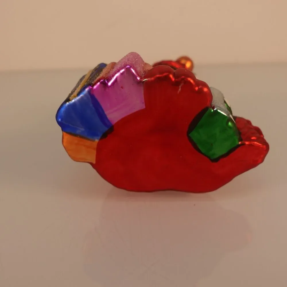 Kurt S. Adler Handmade Glass Ornament Elmo Sesame Street Christmas Hanging Red